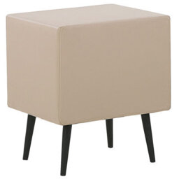 Beliani 2 Drawer Bedside Table Essonne Faux Leather Beige - thumbnail 5