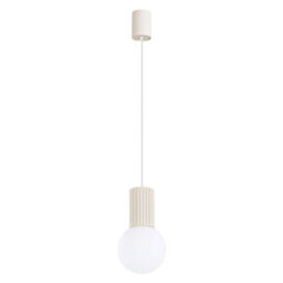 Luminosa Lighting Luminosa Halo Slim Pendant Ceiling Light Beige 1X G9 - thumbnail 1