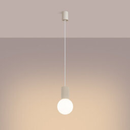 Luminosa Lighting Luminosa Halo Slim Pendant Ceiling Light Beige 1X G9 - thumbnail 2