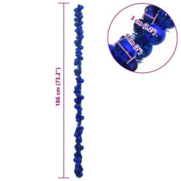 Vidaxl Christmas Ball Garland Blue 186 Cm Polystyrene - thumbnail 7