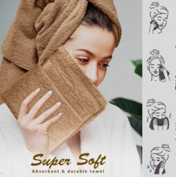 Casabella 12 Pack Flannel Face Cloth - 100% Cotton Face Towels Soft & Absorbent Super Quality Washcloths - thumbnail 5