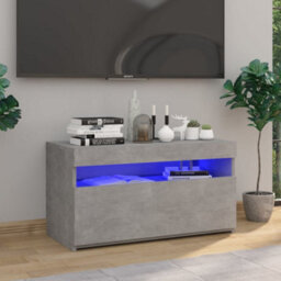Berkfield Tv Cabinet With Led Lights Concrete Grey 75X35X40 Cm - thumbnail 1