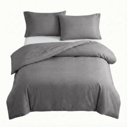 Ameha Duvet 13.5 Tog With Grey Duvet Cover & Matching Pillowcases, Breathable, Bedding Set, Super King 260X220Cm - thumbnail 5