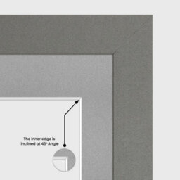 AK Frames 12X12 Dark Grey Sleek Multi Photo Frame With Silver Mount - Holds 4 Apertures (4X) 6X4 Photos - thumbnail 7