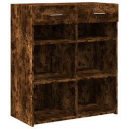 Berkfield Sideboard Smoked Oak 80X42.5X93 Cm Engineered Wood - thumbnail 2
