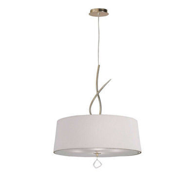 Luminosa Lighting Luminosa Mara Pendant 4 Light E27 Round, French Gold With Ivory White Shade - image 1