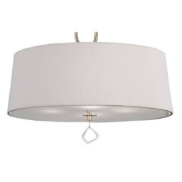 Luminosa Lighting Luminosa Mara Pendant 4 Light E27 Round, French Gold With Ivory White Shade - thumbnail 5