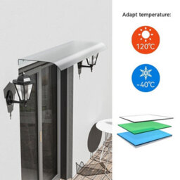 Breeins Outdoor Window Awning Rain Screen Waterproof Front Door Canopy Outdoor Awning Window Garden Canopy Patio Porch Shelter Cover - thumbnail 6