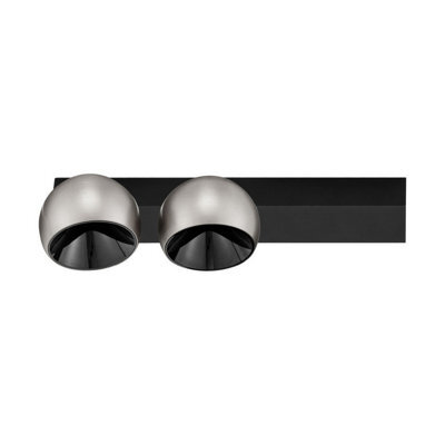 Luminosa Lighting Luminosa Lusa Twin Ceiling Spotlight Foggy Nickel, Black Triac Dimmable Led 21W 1540Lm 3000K - image 1