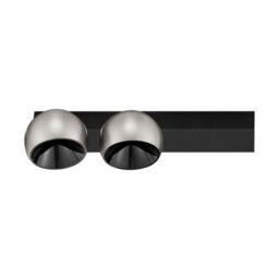 Luminosa Lighting Luminosa Lusa Twin Ceiling Spotlight Foggy Nickel, Black Triac Dimmable Led 21W 1540Lm 3000K - thumbnail 1