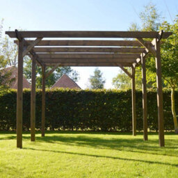 Rutland County Garden Furniture Garden Pergola 6 Posts - Wood - L180 X W480 X H270 Cm - Rustic Brown - thumbnail 5