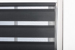 Furnished Day And Night Roller Blinds - Black Striped Roller Shades For Windows And Doors (W)90Cm (L)210Cm - thumbnail 6