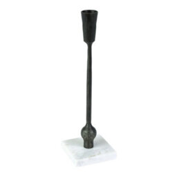 Dibor Antique Black Square Marble Bottom Table Decoration Christmas Candle Holder - thumbnail 2