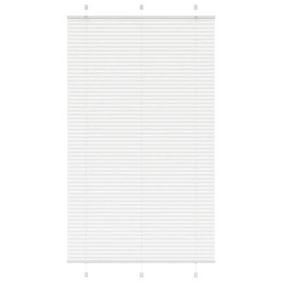 Berkfield Pleated Blind White 115X200 Cm Fabric Width 114.4 Cm Polyester - image 1