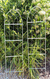 Inspirational Gifting Pair Of Verdigris Arched Trellis - thumbnail 2