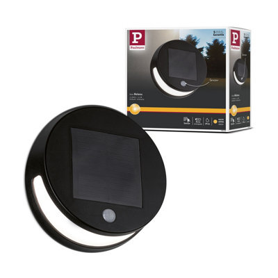 Paulmann 94265 Helena Solar Led Wall Luminaire Round Incl. 1X3 Watt Outdoor Lighting Anthracite Garden Lighting Plastic - image 1
