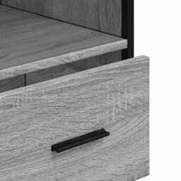 Berkfield Bathroom Cabinet Grey Sonoma 35X37.5X100 Cm Engineered Wood - thumbnail 9