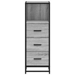 Berkfield Bathroom Cabinet Grey Sonoma 35X37.5X100 Cm Engineered Wood - thumbnail 5