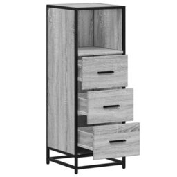 Berkfield Bathroom Cabinet Grey Sonoma 35X37.5X100 Cm Engineered Wood - thumbnail 6