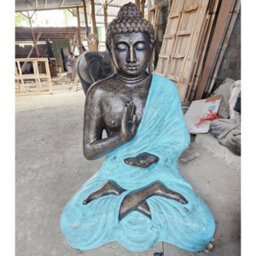 Serenityy Large Turquoise And Stone Buddha Statue In Stupa Design - 1.5M