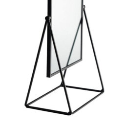 Harbour Housewares Metallic Vanity Mirror Set - 3 Piece Black Adjustable Tilt Dressing Table Mirror Sleek Modern Makeup Mirror - thumbnail 4