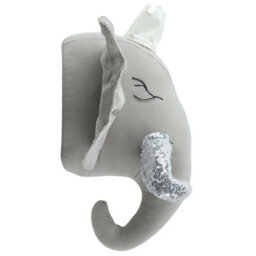 Beliani Kids Wall Decor Elephant Tantor Cotton 33 Cm Grey - thumbnail 5