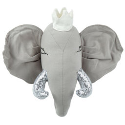 Beliani Kids Wall Decor Elephant Tantor Cotton 33 Cm Grey - thumbnail 1