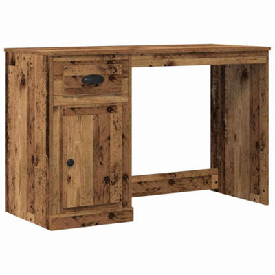 Berkfield Durable Desk With Storage Old Wood 50X115X75 Cm Engineered Wood