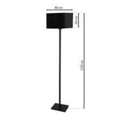 Milagro Napoli Floor Lamp Matt Black And Gold Hand Made High Quality Metal And Fabric Construction - thumbnail 6