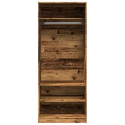 Berkfield Wardrobe Old Wood 80X50X200 Cm Engineered Wood - thumbnail 4