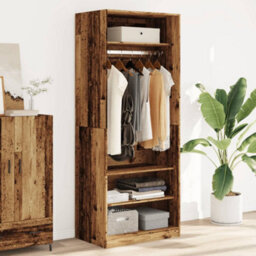 Berkfield Wardrobe Old Wood 80X50X200 Cm Engineered Wood - thumbnail 1