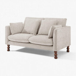 Furniturebox Uk Monroe Beige Chenille Fabric 2 Seater Sofa - thumbnail 8