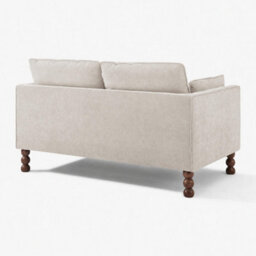 Furniturebox Uk Monroe Beige Chenille Fabric 2 Seater Sofa - thumbnail 9