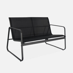 Sweeek - 4-Seater Metal Garden Sofa Set Silvi Anthracite 77X114X76 Cm - thumbnail 2