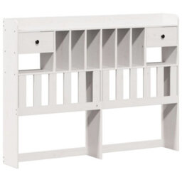 Berkfield Bookcase Bed Without Mattress White 135X190 Cm Double Solid Wood Pine - thumbnail 7
