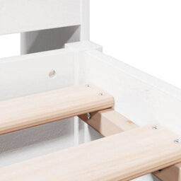 Berkfield Bookcase Bed Without Mattress White 135X190 Cm Double Solid Wood Pine - thumbnail 9
