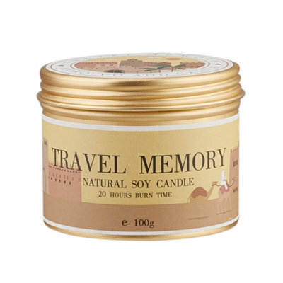 Living And Home Long-Lasting Baltic Amber Scented Soy Wax Candle In Travel-Friendly Aluminum Tin With Lead-Free Cotton Wick - image 1