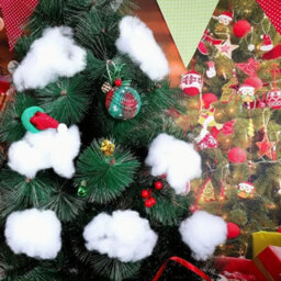 CLEFFNS 300G Christmas Fake Snow, Artificial Fluffy Snow Fiber For Decoration White Cotton Fiber, Fake Snow Blanket For Xmas Tree Decor - thumbnail 6
