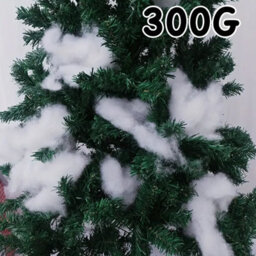 CLEFFNS 300G Christmas Fake Snow, Artificial Fluffy Snow Fiber For Decoration White Cotton Fiber, Fake Snow Blanket For Xmas Tree Decor - thumbnail 1