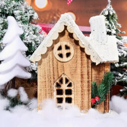 CLEFFNS 300G Christmas Fake Snow, Artificial Fluffy Snow Fiber For Decoration White Cotton Fiber, Fake Snow Blanket For Xmas Tree Decor - thumbnail 3