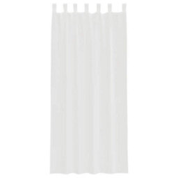 Berkfield Durable Voile Curtains With Loops 2 Pcs White 140X225 Cm - thumbnail 4