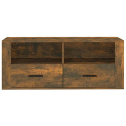 Walplus Tv Cabinet Smoked Oak 100X35X40 Cm Engineered Wood - thumbnail 6