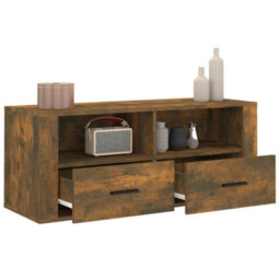 Walplus Tv Cabinet Smoked Oak 100X35X40 Cm Engineered Wood - thumbnail 5