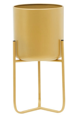Orsina Avento Small Gold Finish Floor Planter - image 1