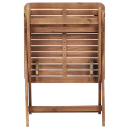 Wyld And Coco Acacia Wood Folding Garden Table 60 X 60Cm Outdoor Rustic Square Table For Balconies And Patios - thumbnail 4