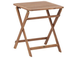 Wyld And Coco Acacia Wood Folding Garden Table 60 X 60Cm Outdoor Rustic Square Table For Balconies And Patios - thumbnail 3