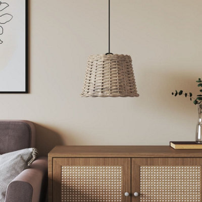 Walplus Ceiling Lamp Shade Brown 30X20 Cm Wicker - image 1