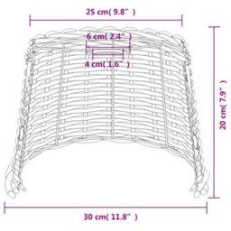 Walplus Ceiling Lamp Shade Brown 30X20 Cm Wicker - thumbnail 7
