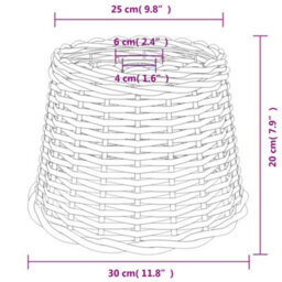 Walplus Ceiling Lamp Shade Brown 30X20 Cm Wicker - thumbnail 6
