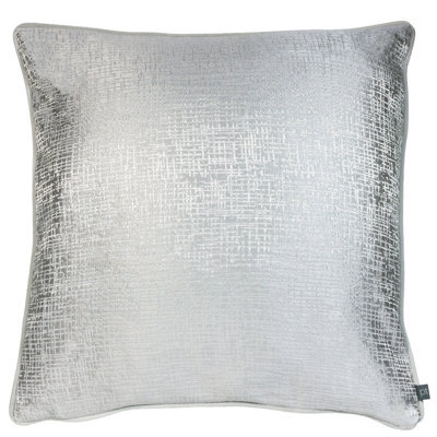 Prestigious Textiles Cinder Metallic Jacquard Piped Polyester Filled Cushion - image 1